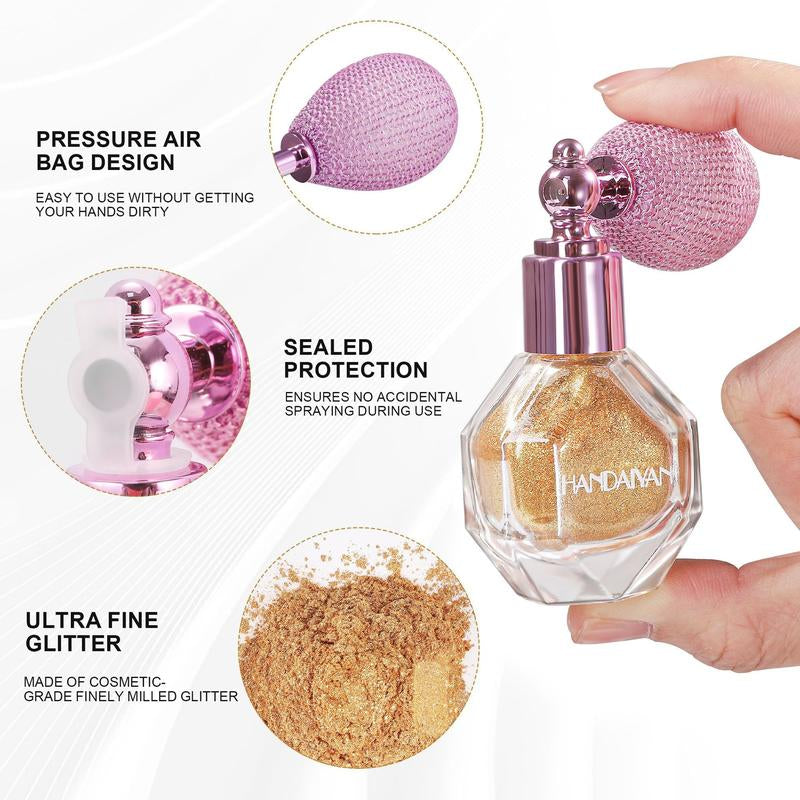 Highlighter Powder Spray Magic Shimmer - for Body, Hair, Face, Lips - Sparkle Glitter Highlighter Makeup Powder - Lightweight - Long Lasting or Women Halloween Party or Daily Wear