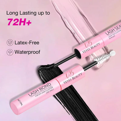 Veyesbeauty Vb-Ribbon Cluster Lashes Individual Lash Extensions Layered Wispy Faux Mink Lash Newbie'S Five-Second DIY Mixed Length for Self Application Makeup at Home Cosmetic Eyelashes Extensions